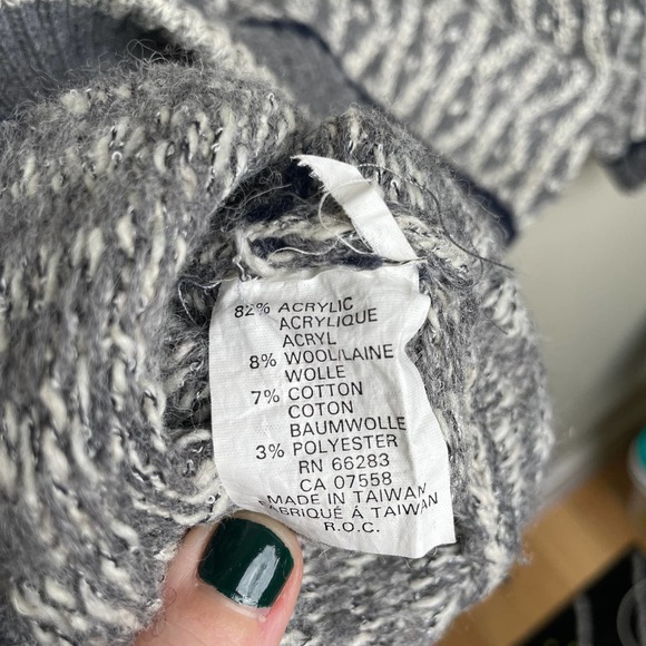 Mexx Amazing Patterned Crew Neck Long Sleeve Sweater Gray M - Picture 6 of 7